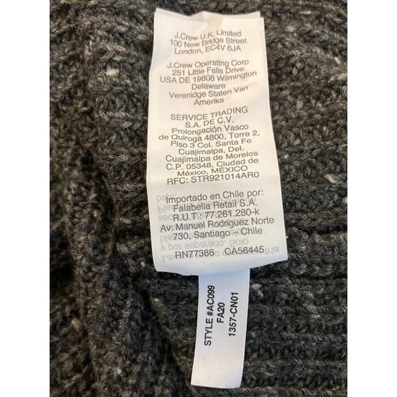 Madewell Pullover Rib Knit Wool Blend Dress Size Large in Flecked Charcoal NWT - Picture 6 of 6